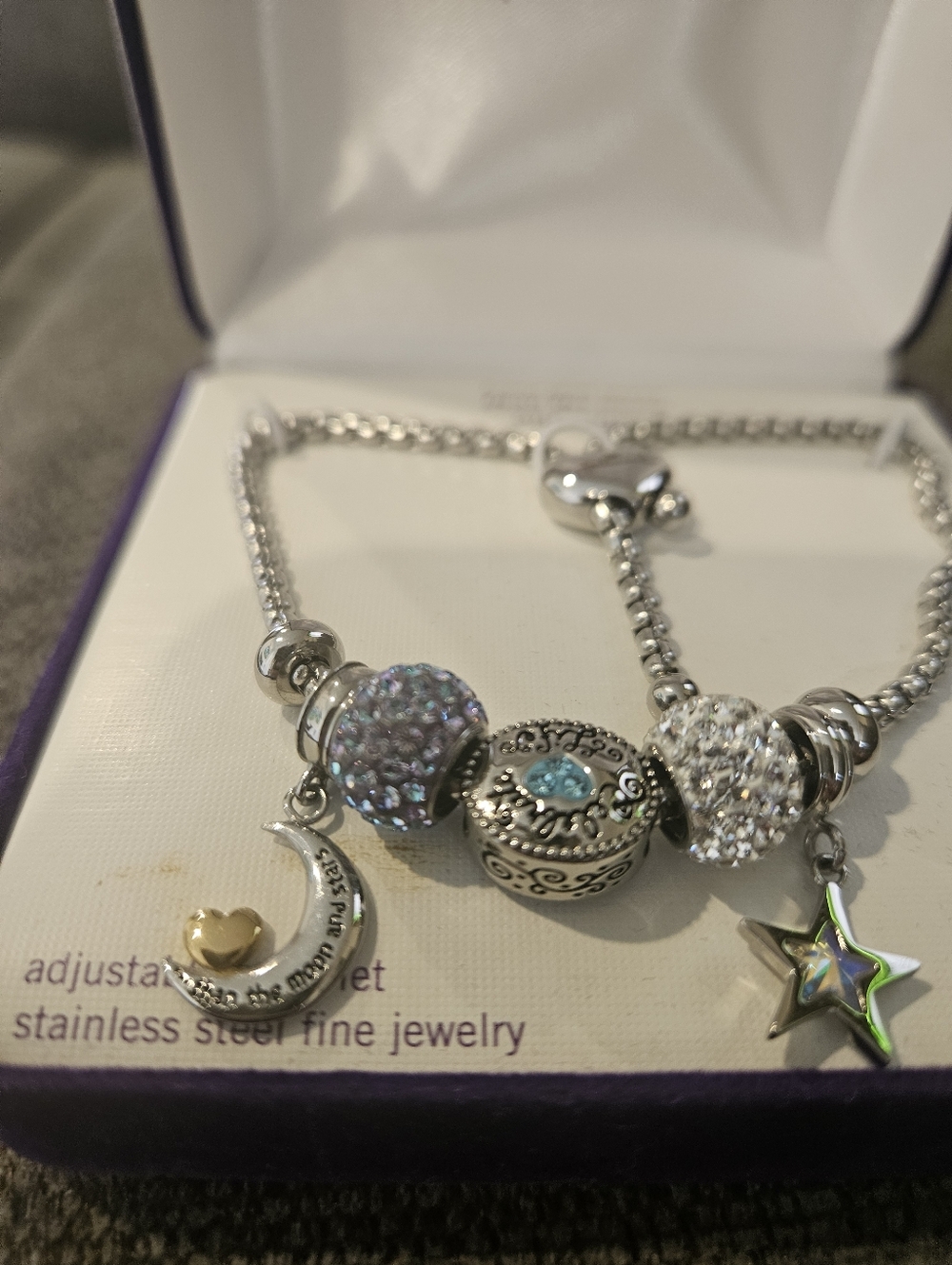 Hallmark stainless steel bracelet “love you more……than the moon and stars” - Picture 2 of 5